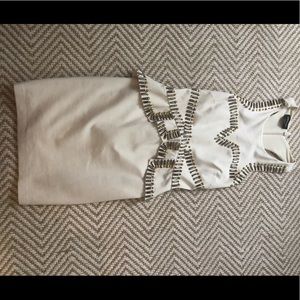 White formal mini dress